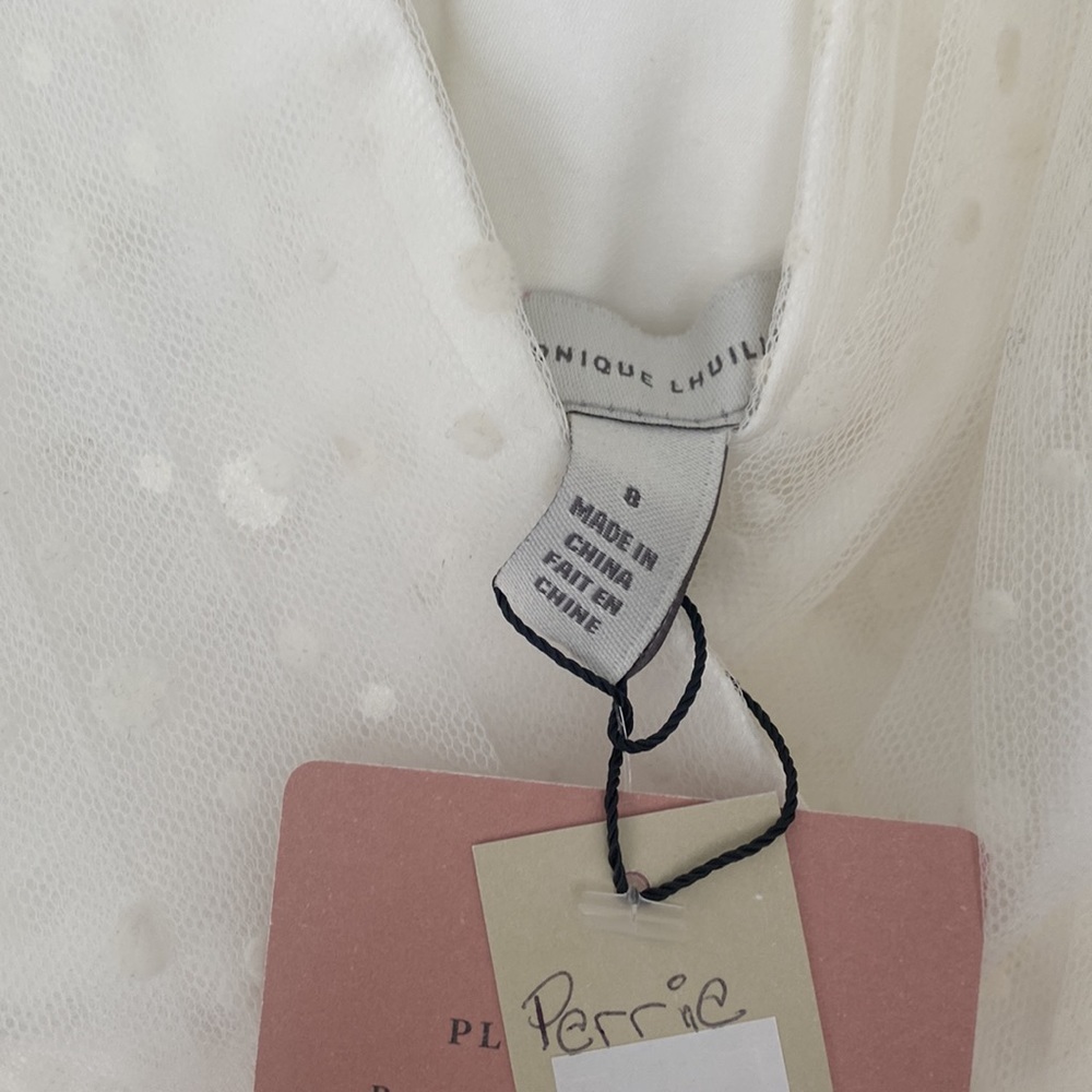 COPY - Brand New BHLDN ML Monique Lhuiller Little White Dress - Picture 7 of 7